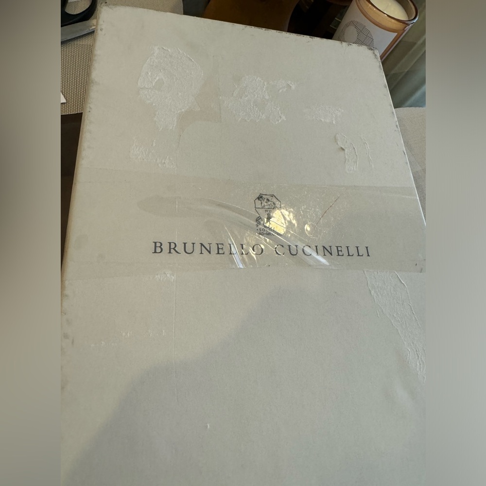 Brunello Cucinelli Square Toe Dark Grey Suede Ballet Flats 39 - Picture 9 of 11